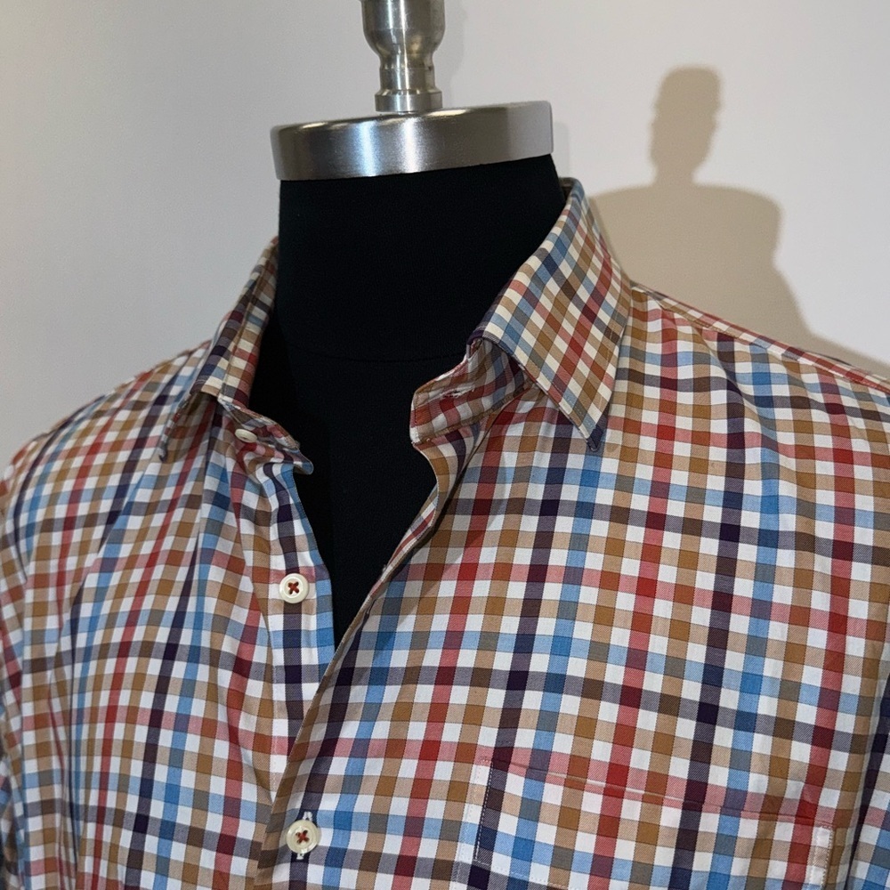 Peter Millar XXL Multicolor Gingham button up shirt: